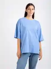 Футболка голубая оверсайз