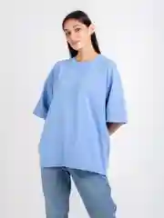 Футболка голубая оверсайз