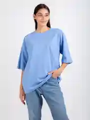Футболка голубая оверсайз