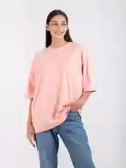 Футболка розовая оверсайз