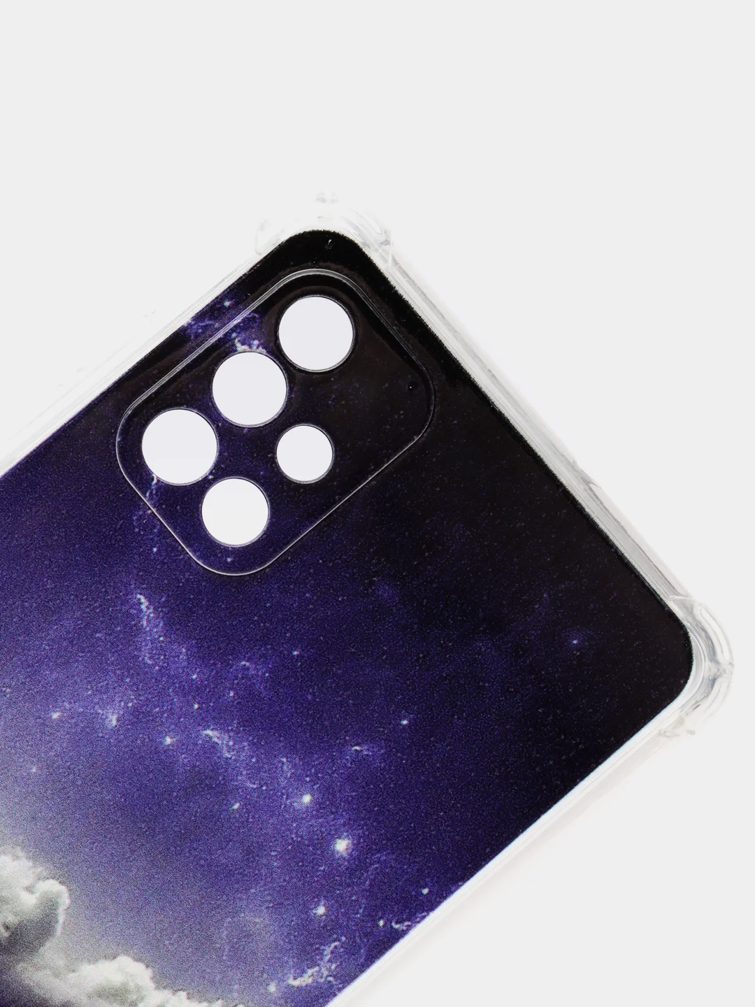 Аметистовый чехол Samsung Galaxy A71, Самсунг Галакси А71 силиконовый с рисунком и усиленными углами