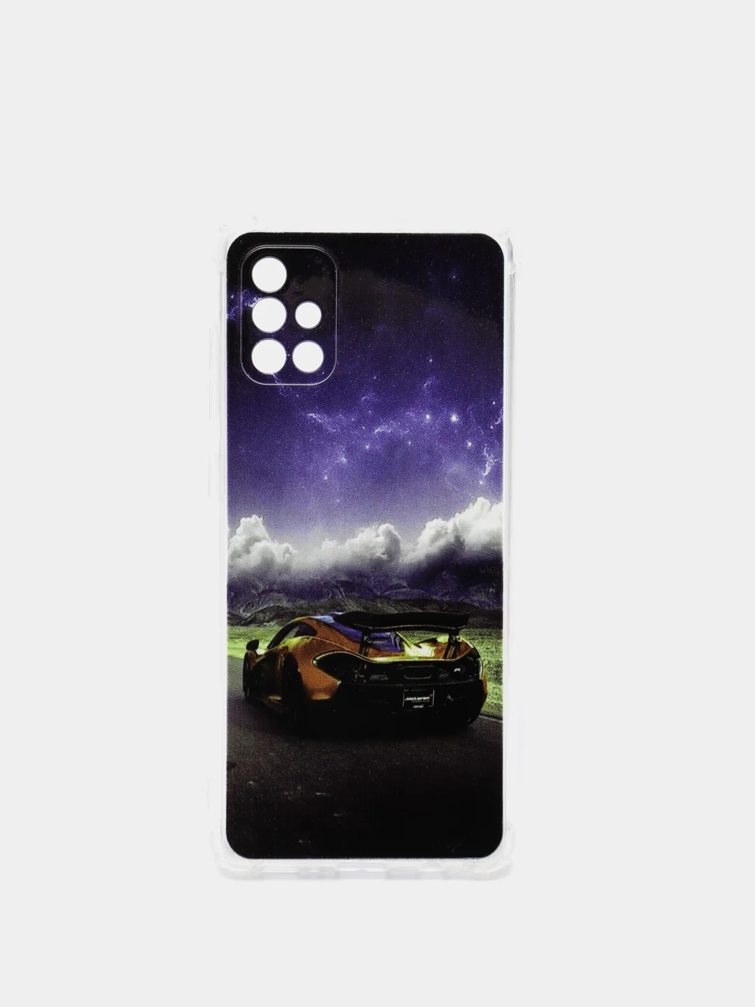 Аметистовый чехол Samsung Galaxy A71, Самсунг Галакси А71 силиконовый с рисунком и усиленными углами