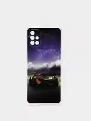 Аметистовый чехол Samsung Galaxy A71, Самсунг Галакси А71 силиконовый с рисунком и усиленными углами