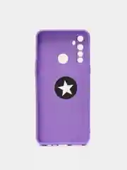 Фиолетовый чехол Realme C3 / 5 / 6i  Реалми С3 / 5 / 6ай силиконовый с кольцом держателем