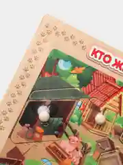 Игрушка деревянная рамка-вкладыш "Кто живет на ферме" Буратино