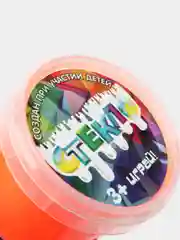 Рыжий слайм "Стекло" НЕОН Party Slime