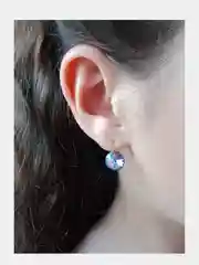 Аметистовый серьги Xuping/ серьги с кристаллами/ серьги Swarovski/ серьги Сваровски
