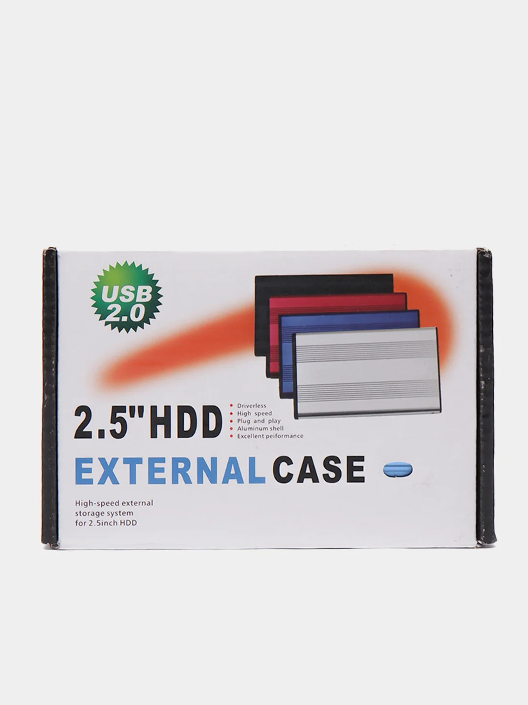 Синий корпус - кейс для внешнего жесткого диска (корпус) для HDD SSD 2,5 USB 2.0