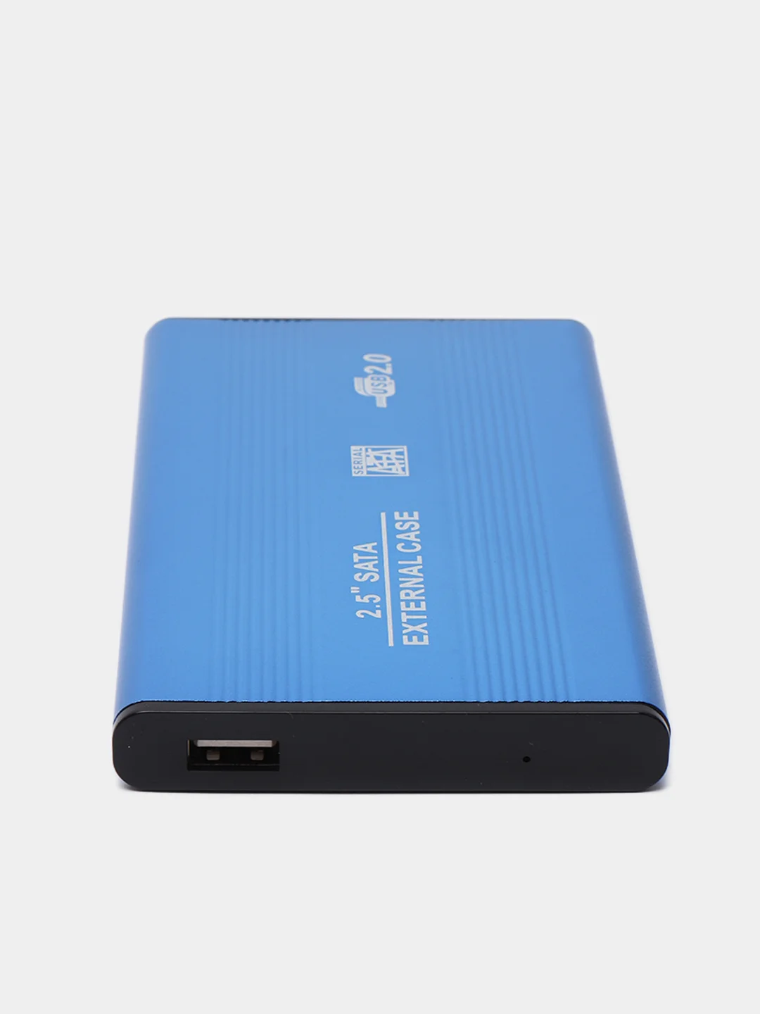 Синий корпус - кейс для внешнего жесткого диска (корпус) для HDD SSD 2,5 USB 2.0