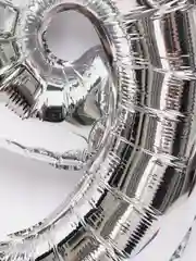 Серебряный шарики воздушные "Цифры"