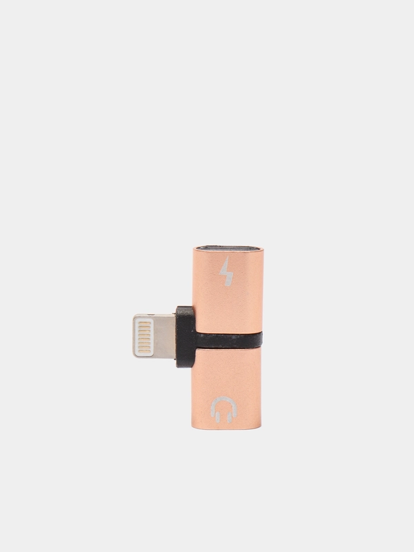 Переходник адаптер для наушников Lightning и зарядки Lightning на iPhone