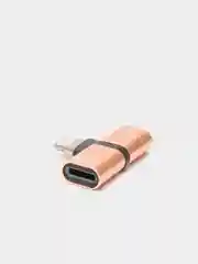 Золотой переходник адаптер для наушников Lightning и зарядки Lightning на iPhone