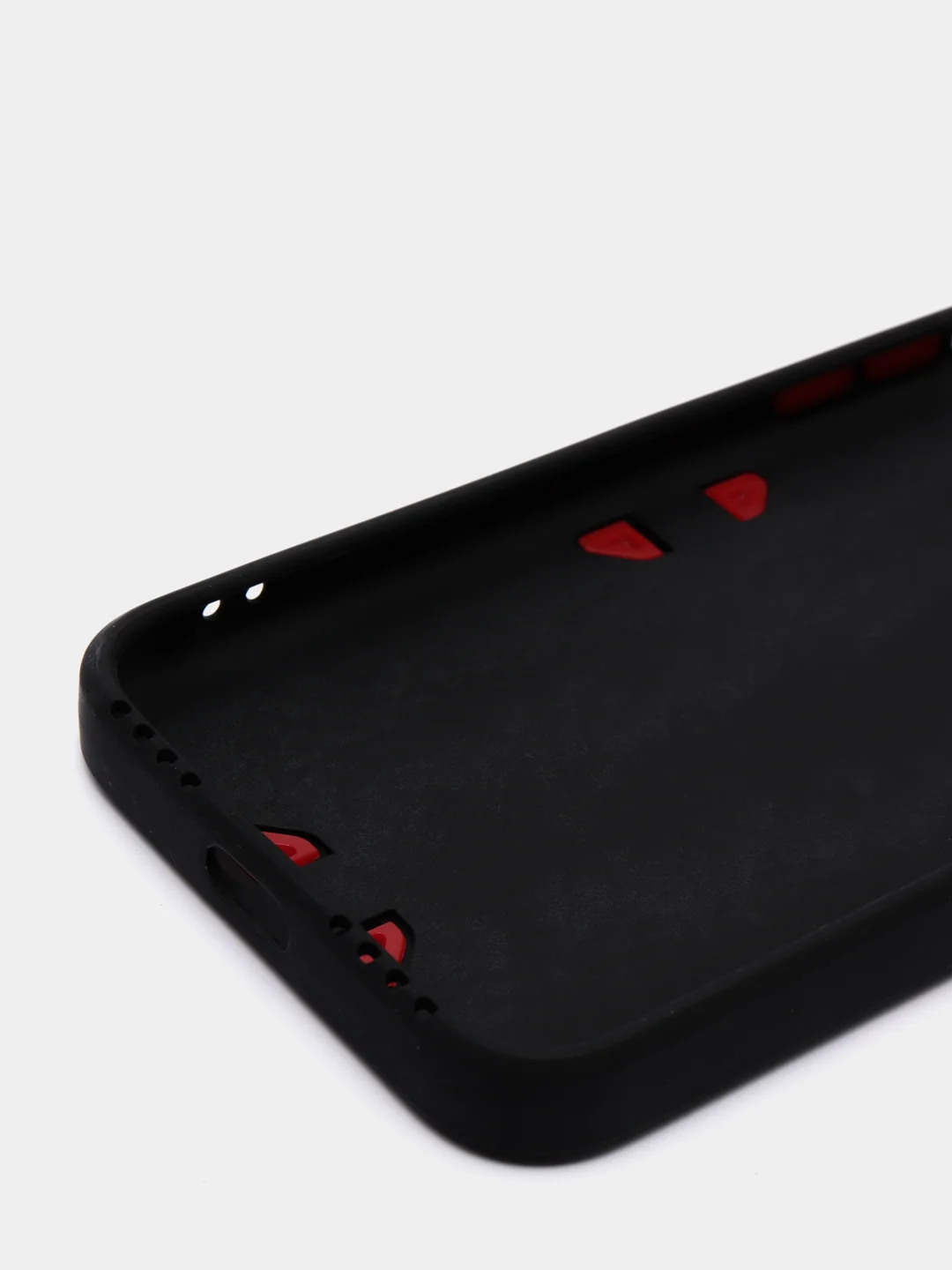 Черный усиленный силиконовый чехол для iPhone 12