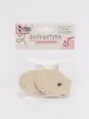 Коричневый петля пришивная с полукольцом кожаная для сумки, комплект 2 штуки