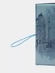 Голубой обложка для паспорта с резинкой "World", с отделением для водительского удостоверения