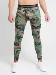 Зелёный хаки тайтсы мужские спортивные, 3 цвета
