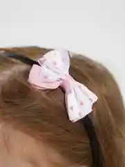 Розовый ободок детский