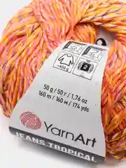 Манго пряжа YarnArt Jeans Tropical 55% Хлопок 45% Акрил 50г 160м  Ярн Арт Джинс Тропикал
