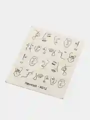 Черный наклейки на ногти 3D