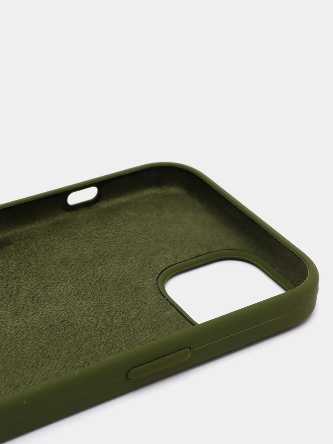 Лесной зеленый чехол Silicone Case для iPhone 13 с закрытым низом