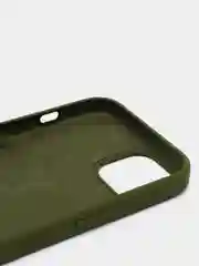 Лесной зеленый чехол Silicone Case для iPhone 13 с закрытым низом