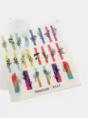 Голубой 3d наклейки  для ногтей/ Слайдеры  на ногти/ Дизайн ногтей