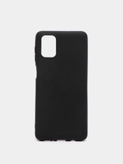 Накладка силиконовая матовая для Samsung Galaxy M51 (цвет=черный)