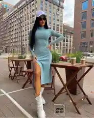 Бирюзовый платье