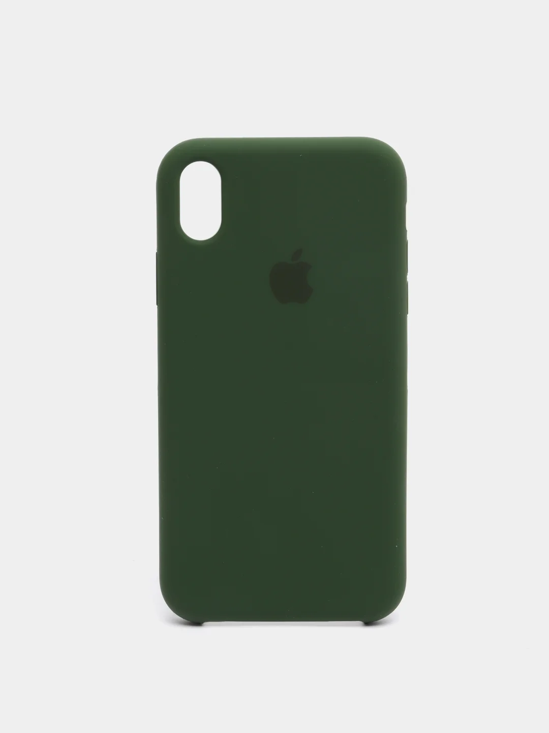 Тёмно-зелёный чехол силиконовый для iPhone X, XR, XS, 12 цветов