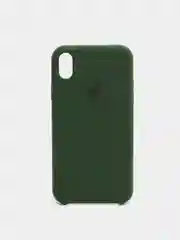 Тёмно-зелёный чехол силиконовый для iPhone X, XR, XS, 12 цветов