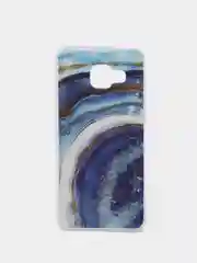 Синий чехол Samsung Galaxy A3 2016 SM-A310 (Галакси А3 СМ-А310, силиконовый с мраморным рисунком