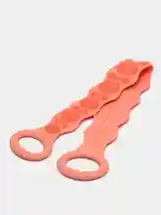 Коралловый меланж силиконовая мочалка-массажер, двусторонняя