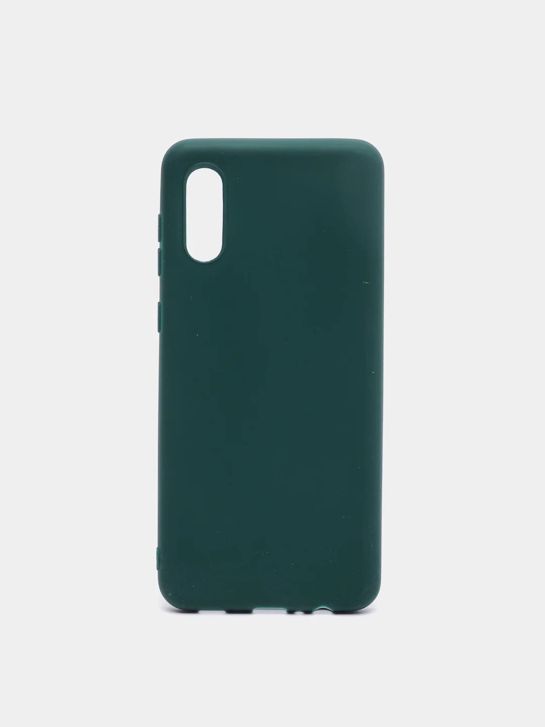 Зеленый чехол силиконовый на Samsung Galaxy A02 (Самсунг Галакси А02), цветной, матовый
