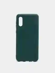Зеленый чехол силиконовый на Samsung Galaxy A02 (Самсунг Галакси А02), цветной, матовый