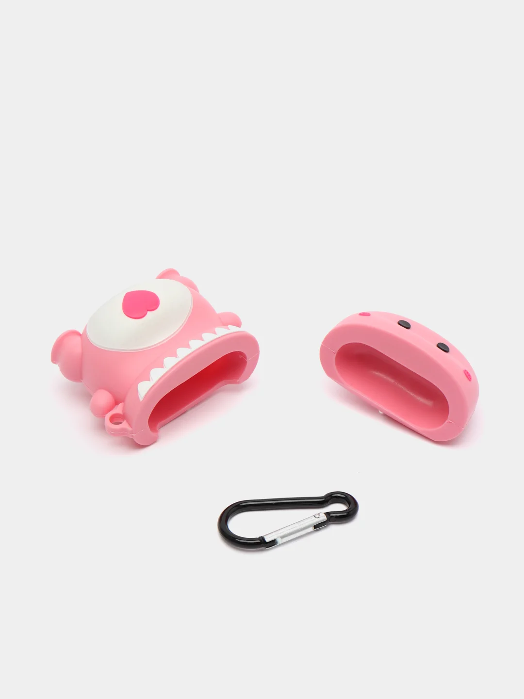 Розовый чехол для Apple АirPods 1 / 2 / Pro Динозавр, 2 вида