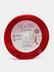 Лента атласная, 6 мм х 23 +- 1 м, цвет красный №26