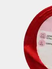 Лента атласная, 6 мм х 23 +- 1 м, цвет красный №26
