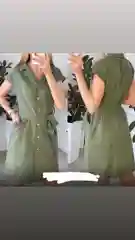 Зеленый платье повседневное