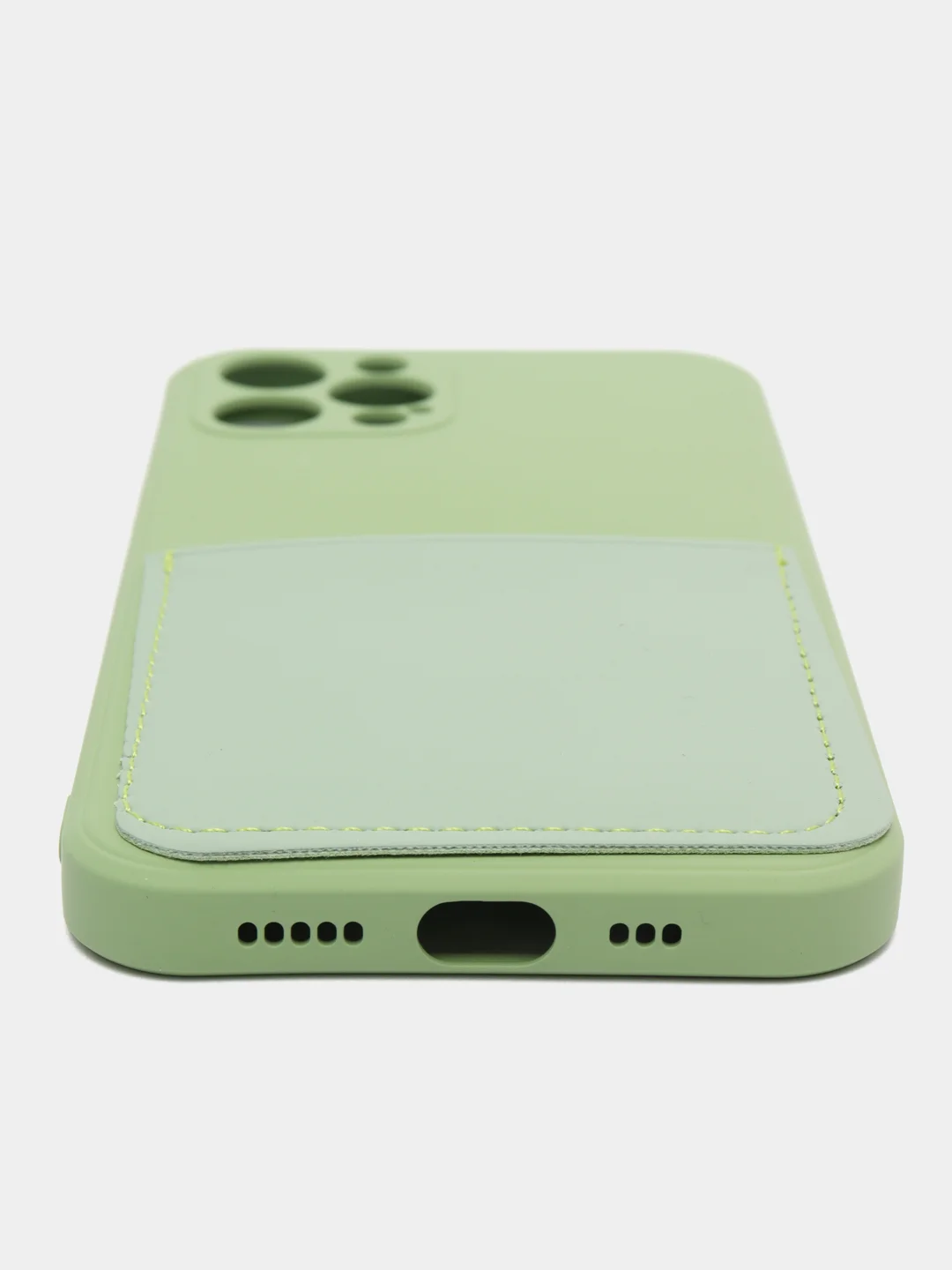Лайм силиконовый чехол шёлк wallet для карт и визиток Apple iPhone X/XR/XS/11/12/Mini/Pro Max