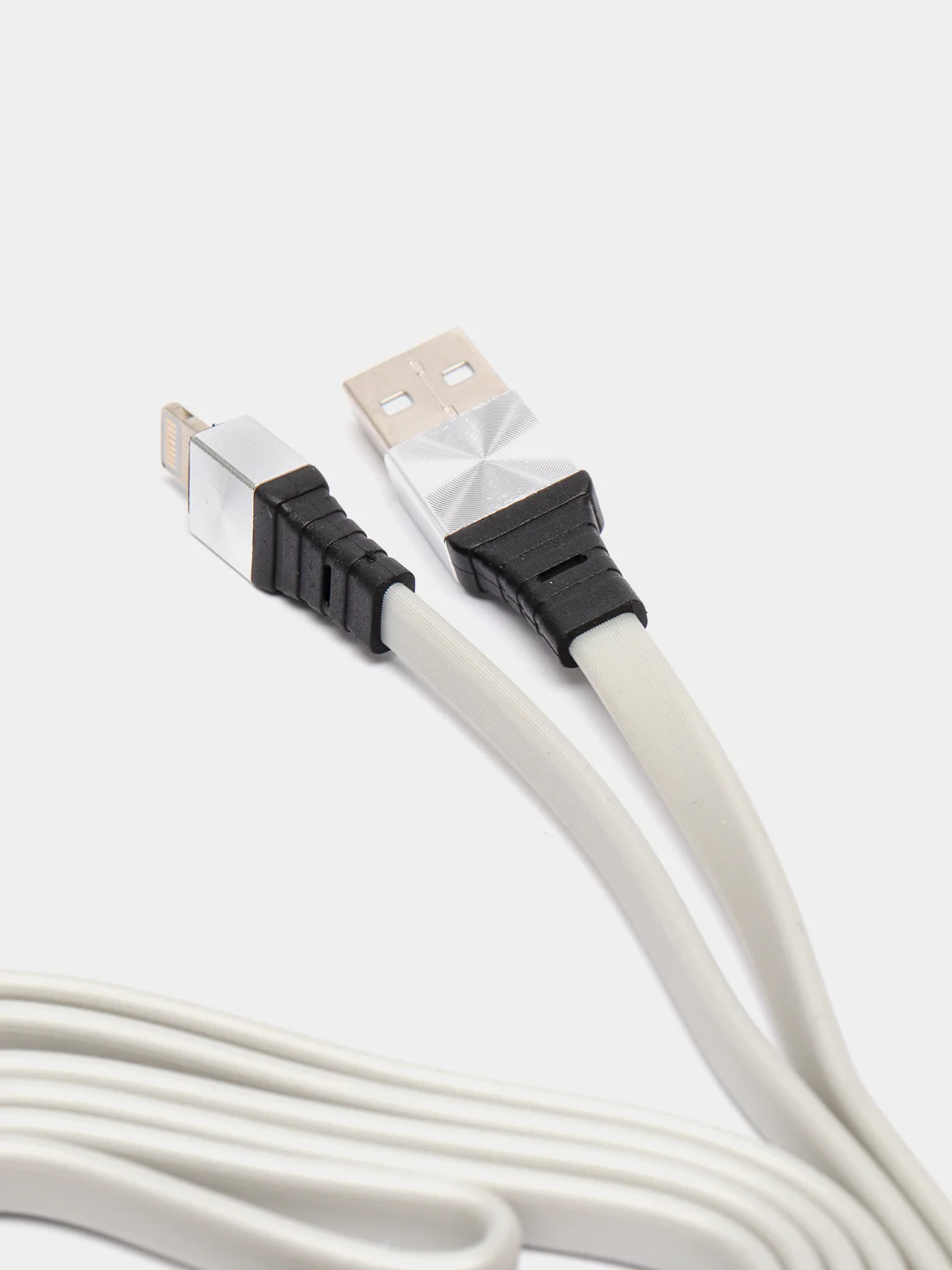 Серый usb кабель Lighting, Type-C, Micro USB, 2.4A, 1.2 м, ASPOR A160