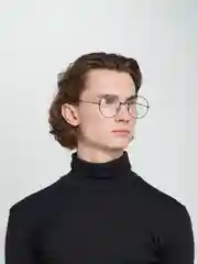Черный имиджевые очки круглые