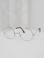 Серебряный имиджевые очки круглые