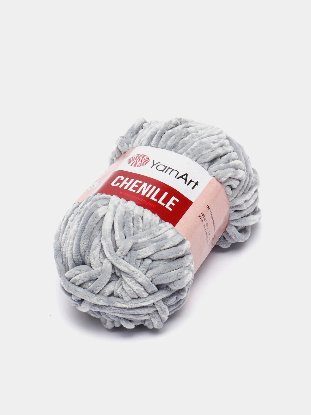 Серый меланж пряжа плюшевая YarnArt Chenille