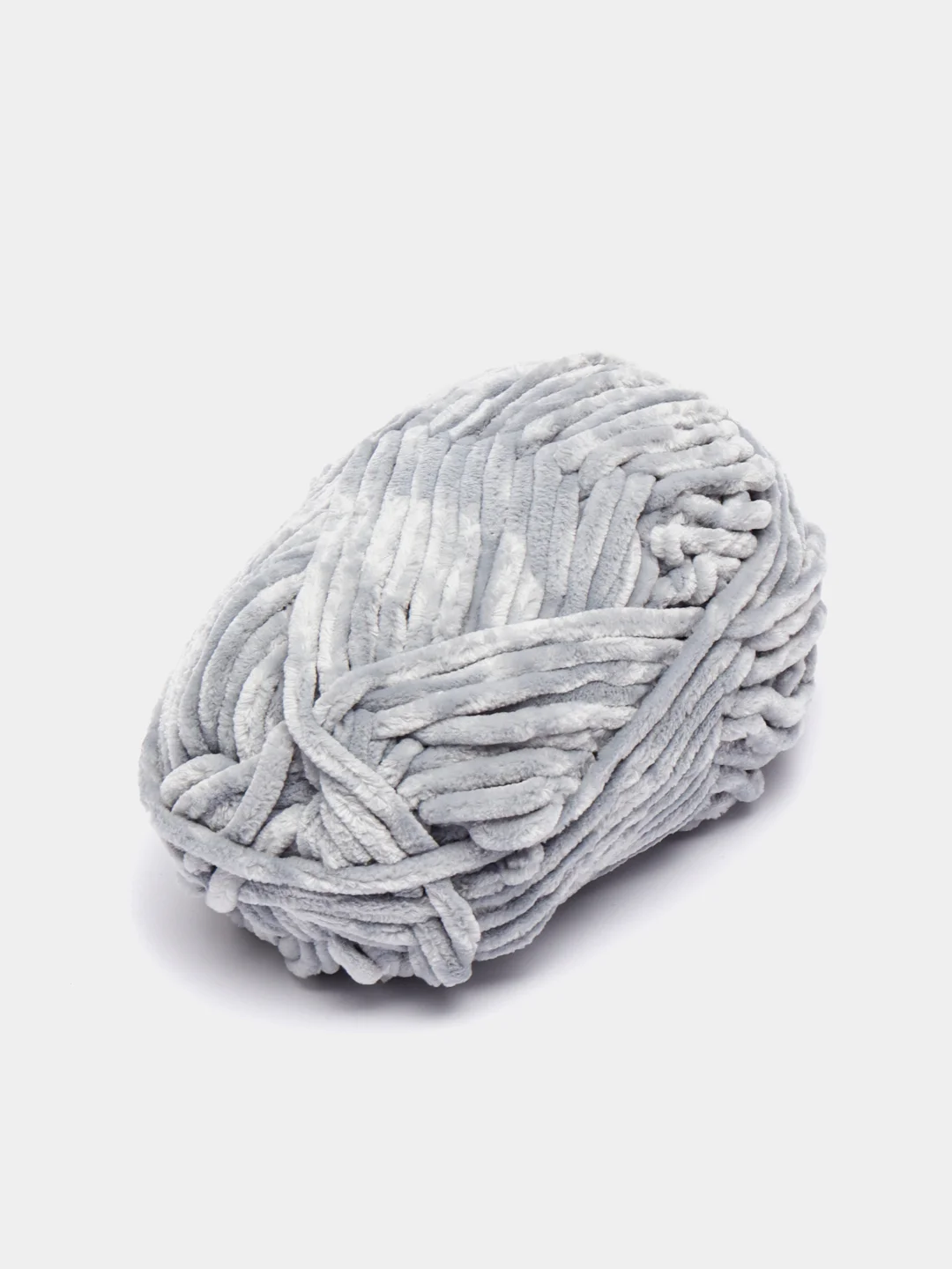 Серый меланж пряжа плюшевая YarnArt Chenille