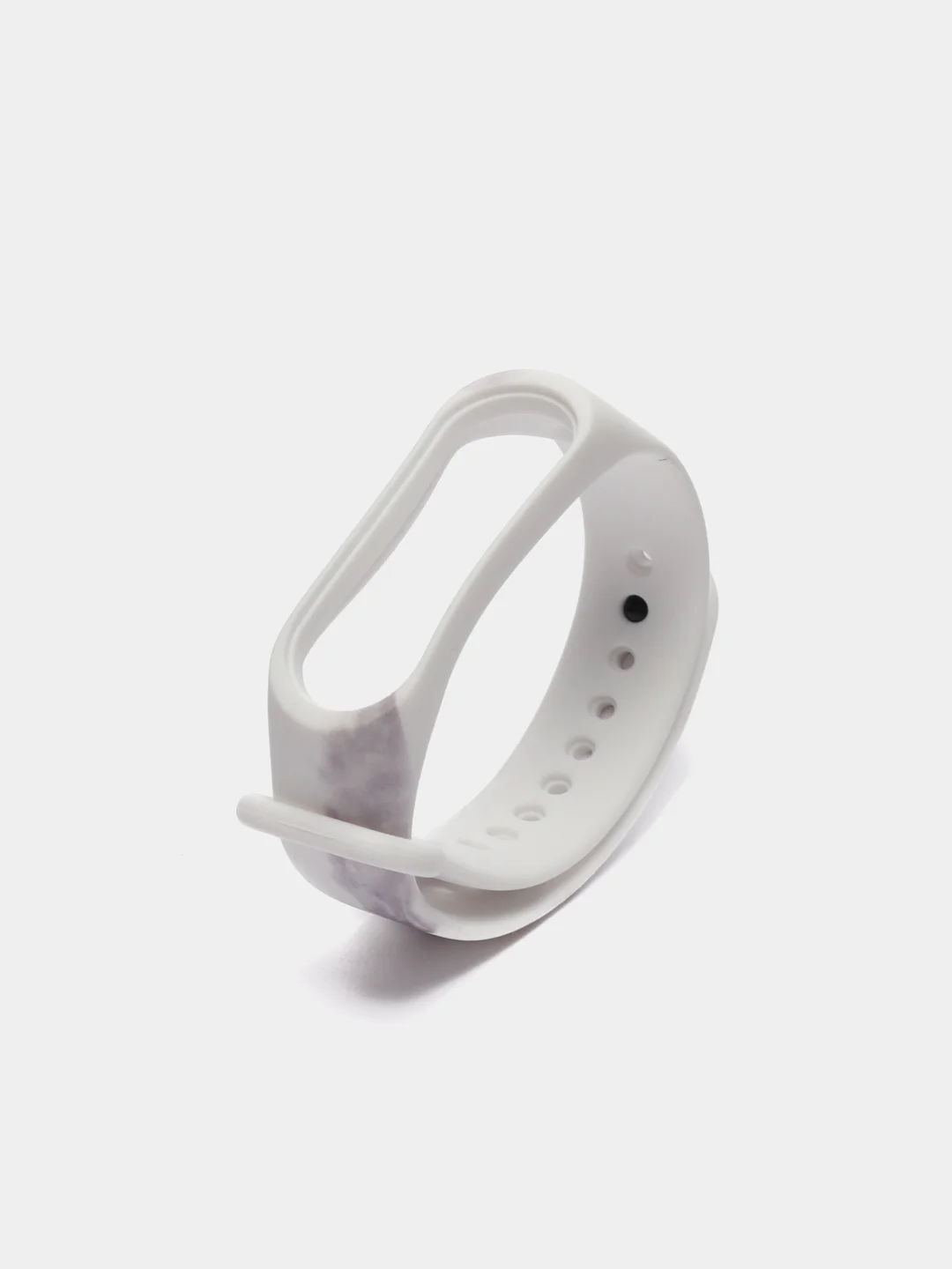 Серый ремешок для Xiaomi mi band 3 / 4 / 5 / 6 / 7  силиконовый мраморный сяоми ми банд фитнес