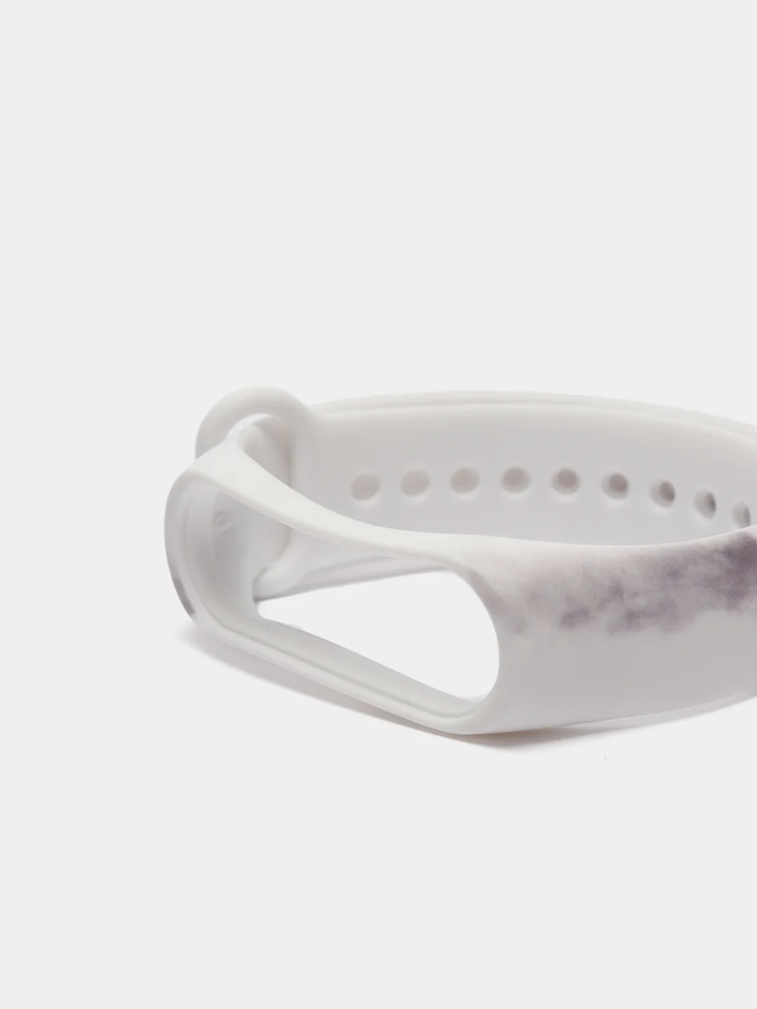 Серый ремешок для Xiaomi mi band 3 / 4 / 5 / 6 / 7  силиконовый мраморный сяоми ми банд фитнес