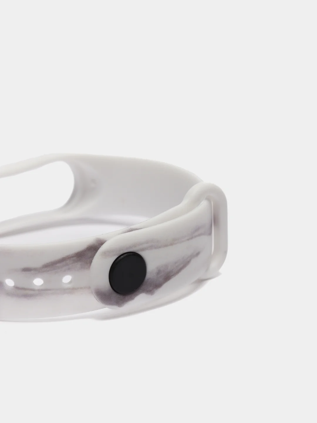 Серый ремешок для Xiaomi mi band 3 / 4 / 5 / 6 / 7  силиконовый мраморный сяоми ми банд фитнес