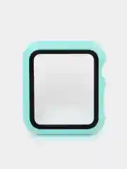 Бирюзовый бампер с защитным стеклом для Apple Watch 38/40/41/42/44/45/49