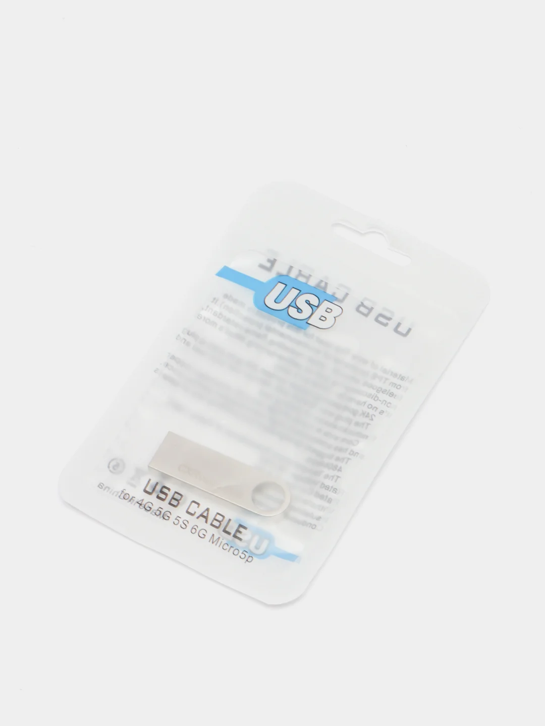 Серебряный флешка USB 2.0, 5 объёмов, металлическая
