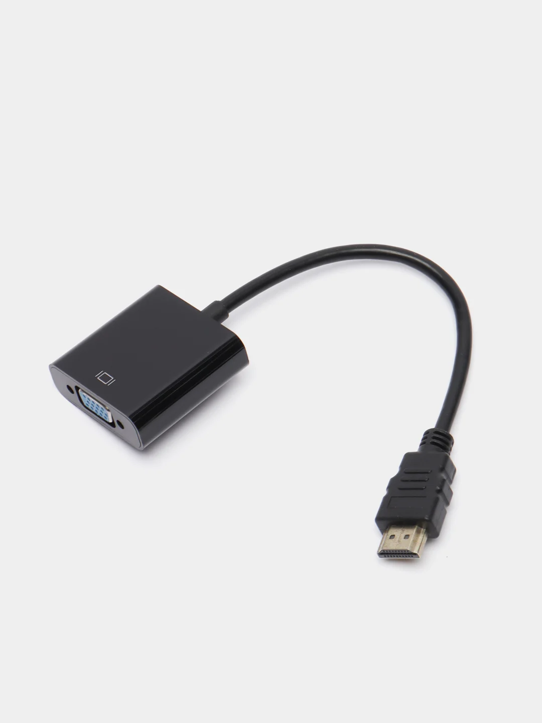 Черный переходник-адаптер из HDMI в VGA, с аудиовыходом и без